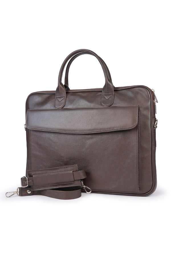 Sleek Modern Leather Laptop Bag