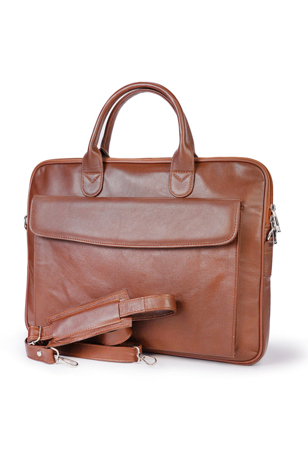 Sleek Modern Leather Laptop Bag