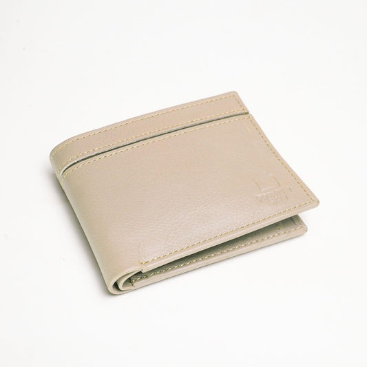 MonoChic Leather Wallet [Cream] - The Premium Skinmens wallet