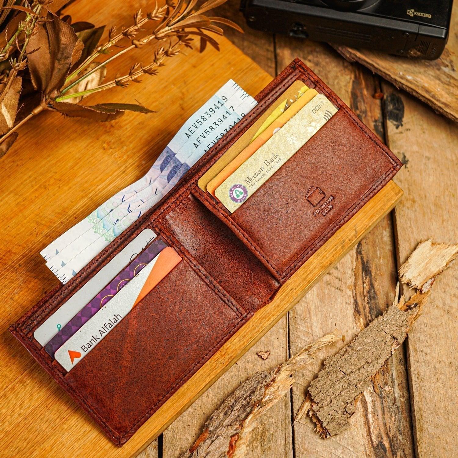 Moscow Handymade Leather Wallet [Brown] - The Premium Skinmens wallet