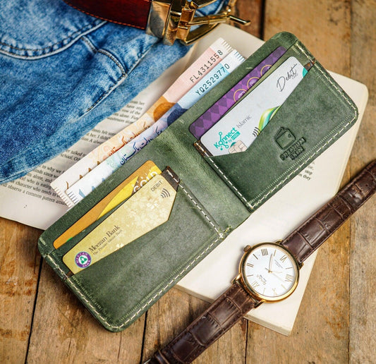 Rebel Vintage Bil - Fold Leather Wallet - The Premium Skinmens wallet