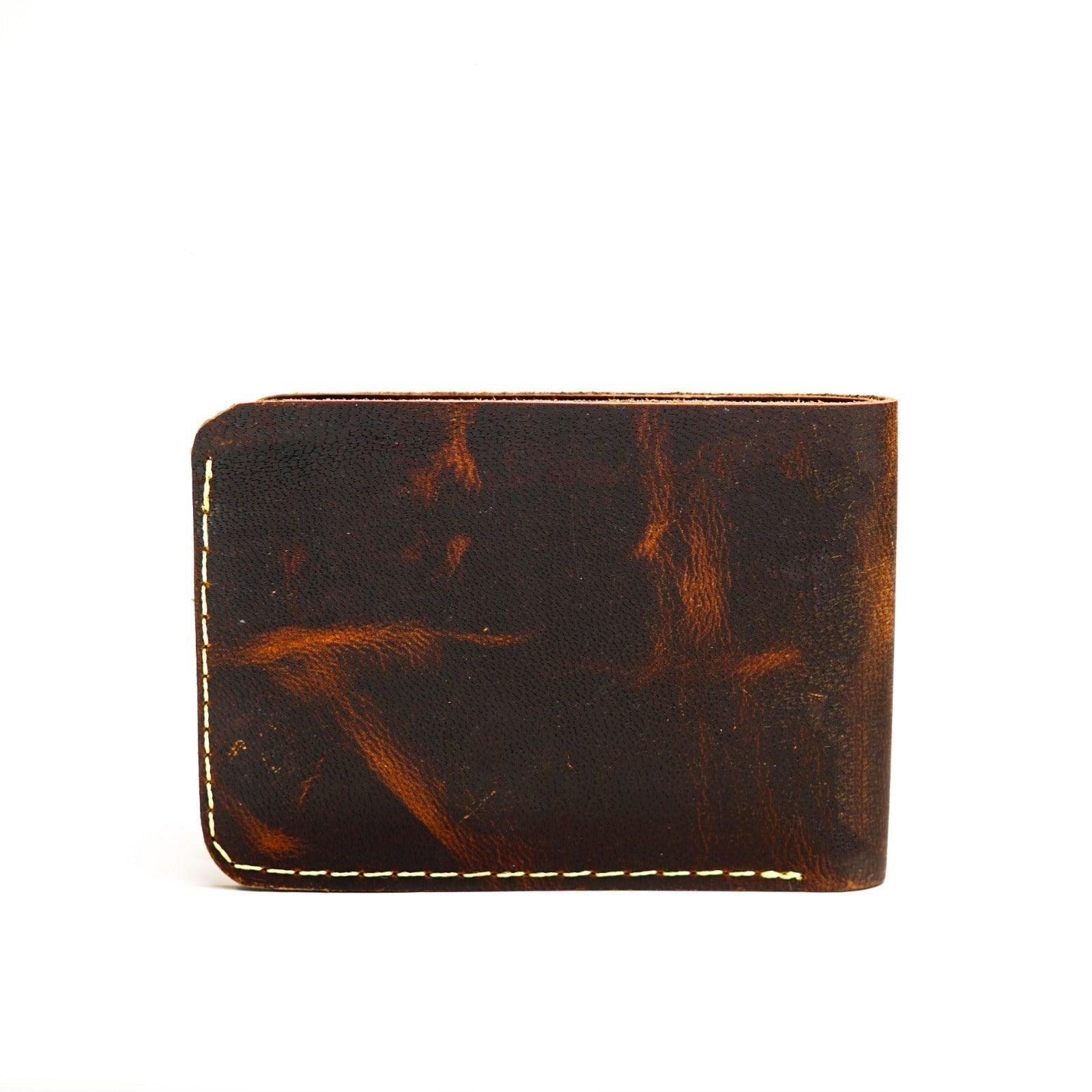 Rebel Vintage Bil - Fold Leather Wallet - The Premium Skinmens wallet