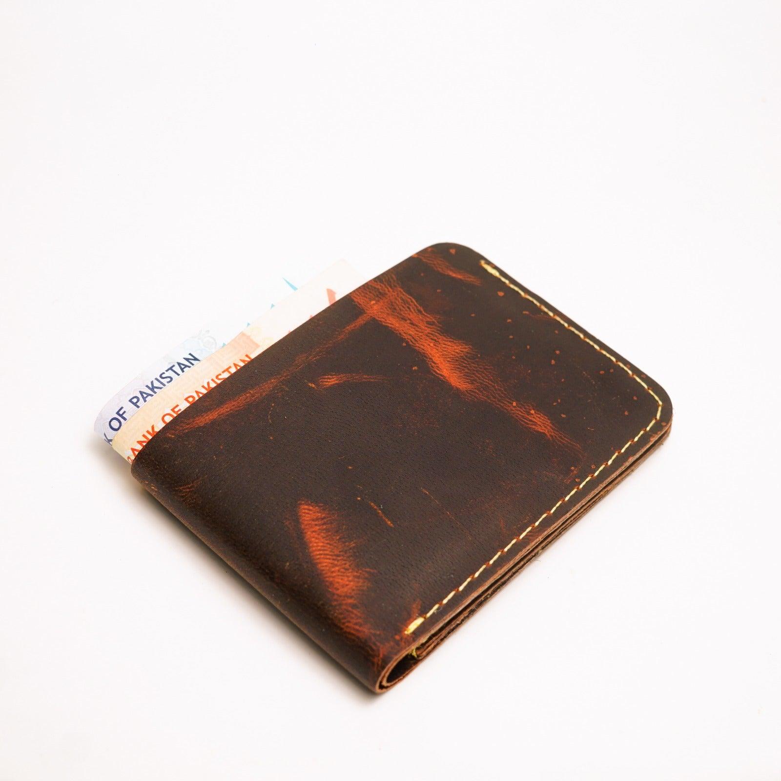 Rebel Vintage Bil - Fold Leather Wallet - The Premium Skinmens wallet