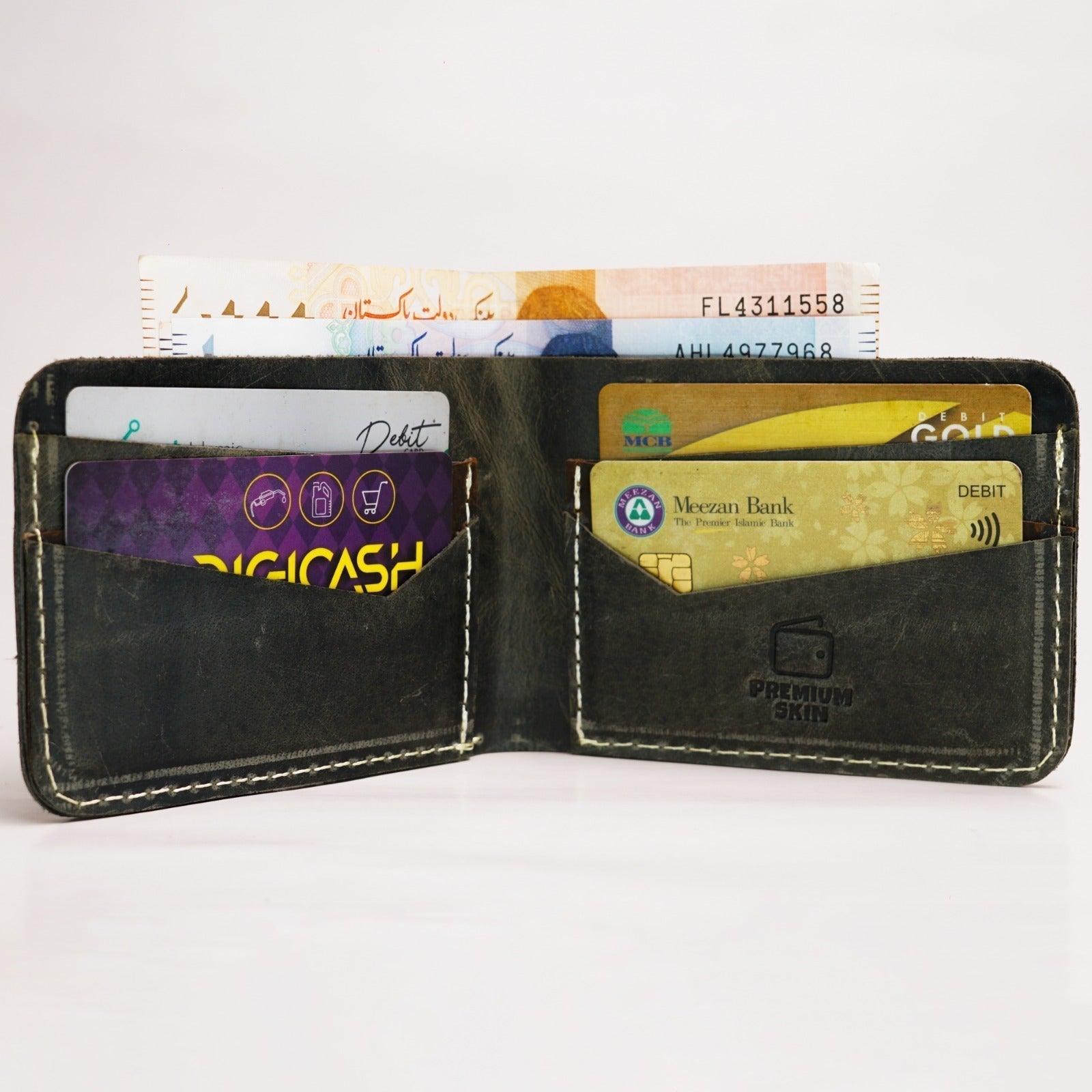 Rebel Vintage Bil - Fold Leather Wallet - The Premium Skinmens wallet