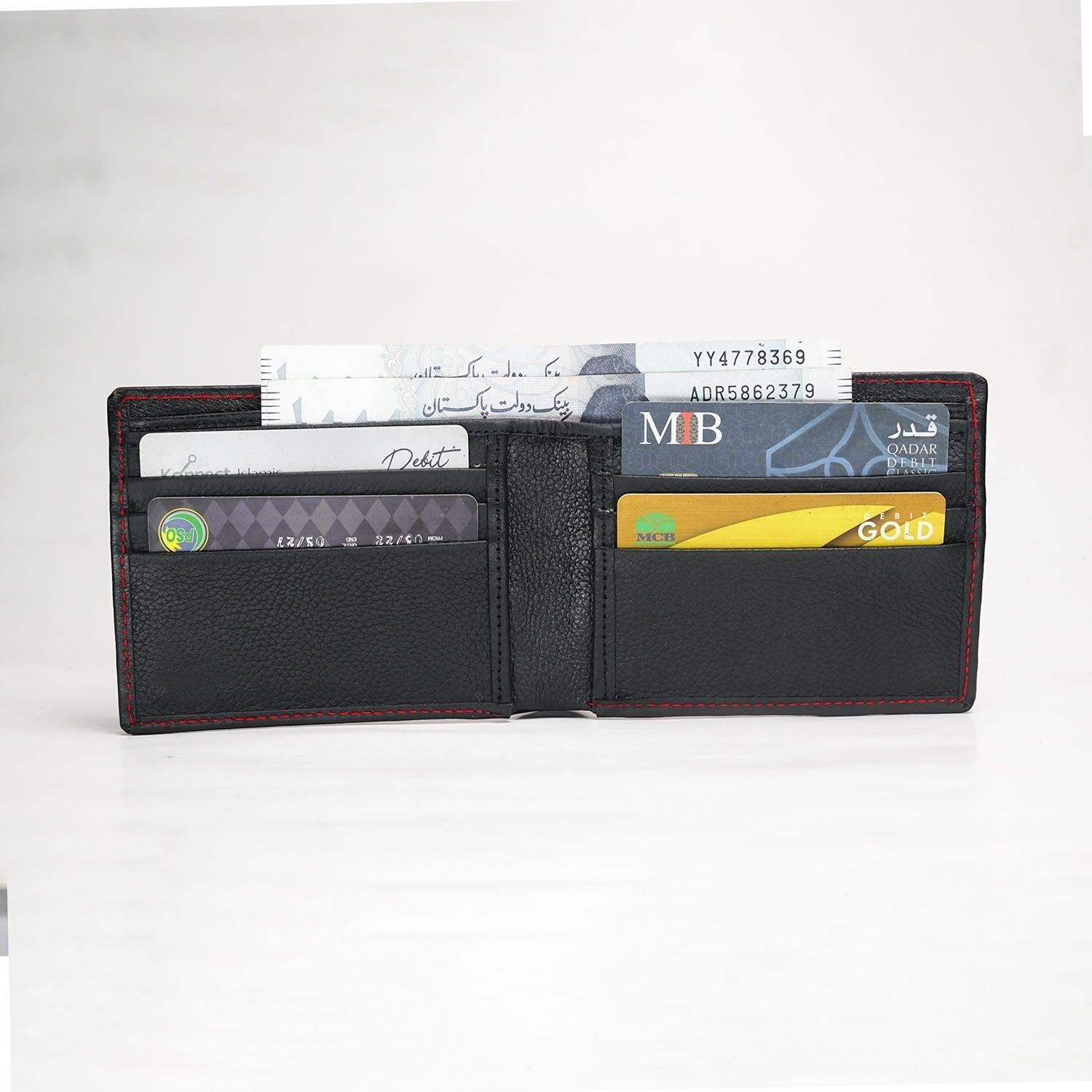 Slim Essence Leather Wallet |Black| - The Premium Skinmens wallet