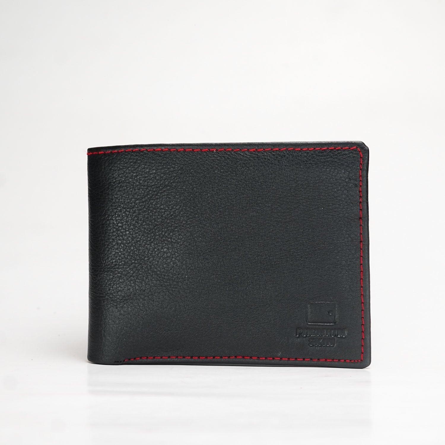 Slim Essence Leather Wallet |Black| - The Premium Skinmens wallet