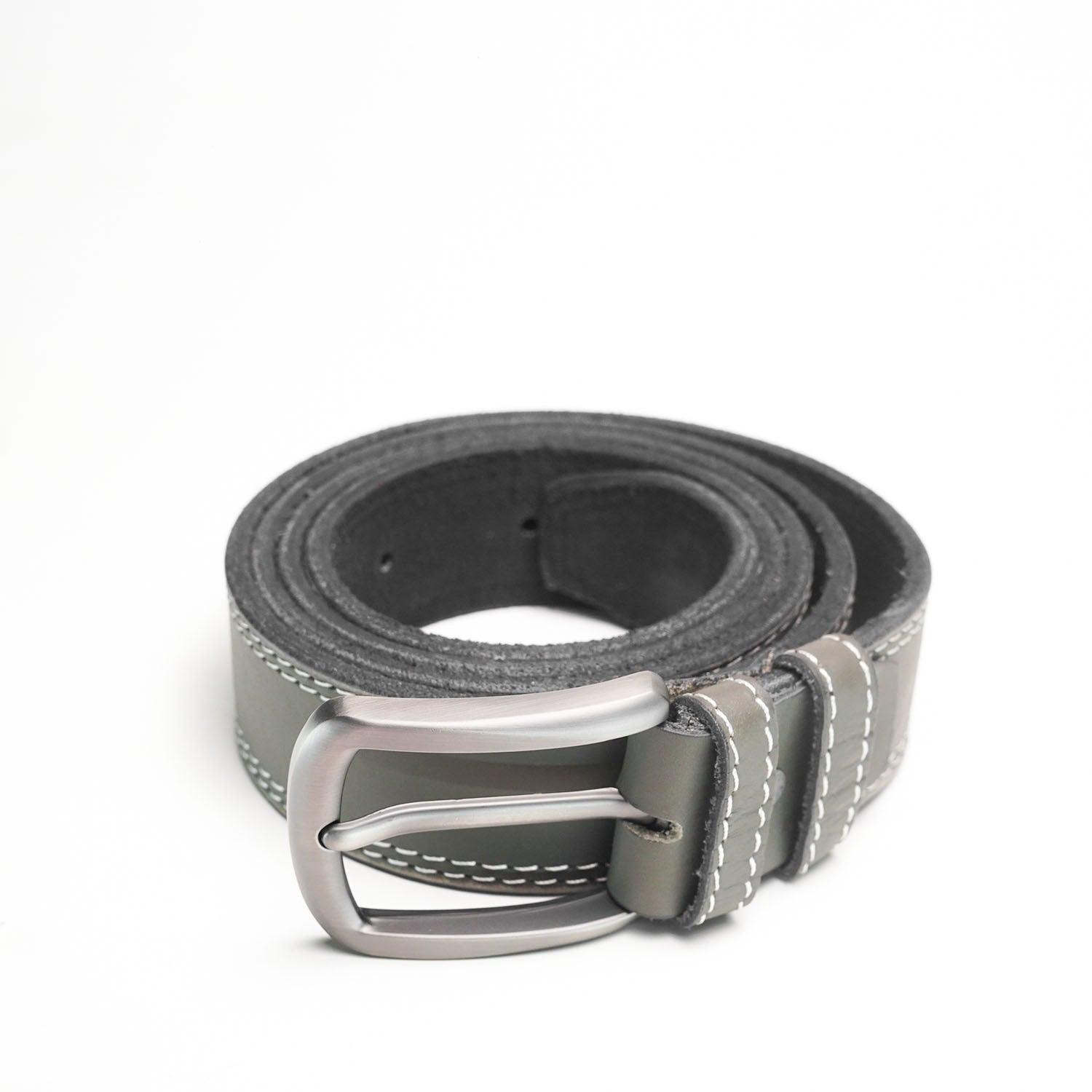 StoneGrey Leather Belt - The Premium Skinbelts