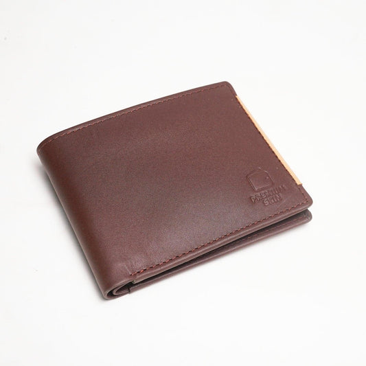 TrimEdge Leather Wallet |Brown| - The Premium Skinmens wallet